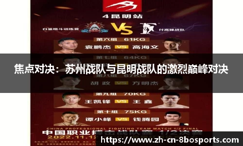 焦点对决:苏州战队与昆明战队的激烈巅峰对决